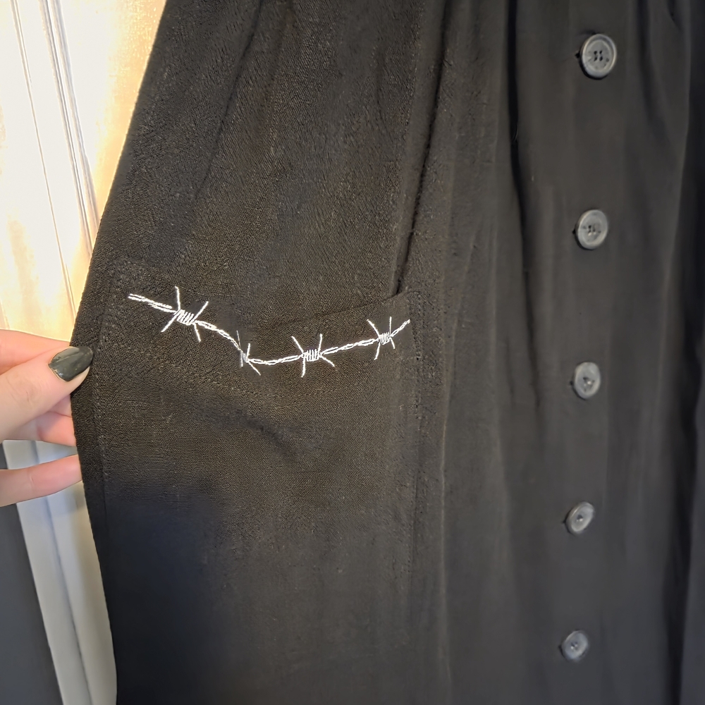 Ebony Button Down Midi Dress - Picture 9 of 13